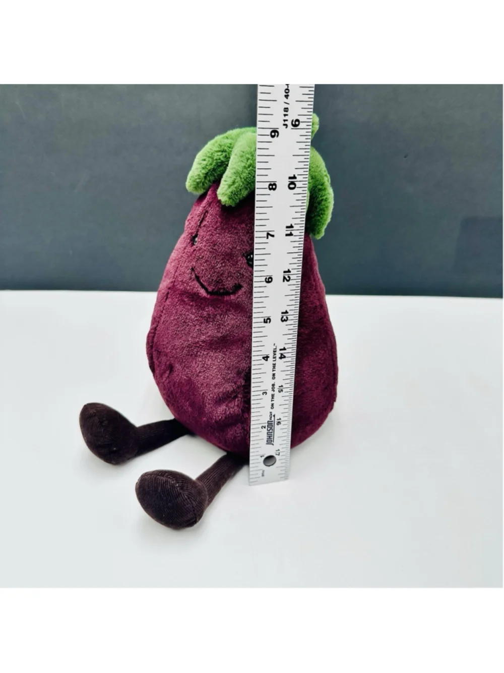Jellycat AMUSEABLE EGGPLANT Aubergine 12” Soft Plush Toy HTF Retired EUC
